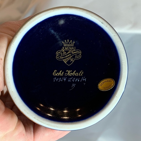 Vintage Echt Kobalt Graf Von Henneberg Porzellan Vase - Picture 4 of 10